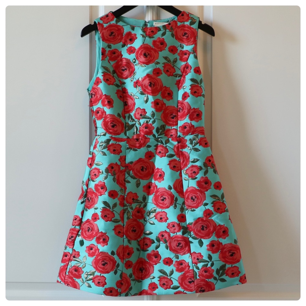 ALICE + OLIVIA Lindsey Structured Jacquard Mini Dress - Picture 3 of 8